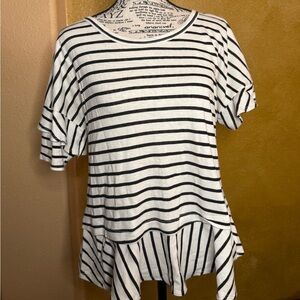 Altar’d State Black & White Striped Top
